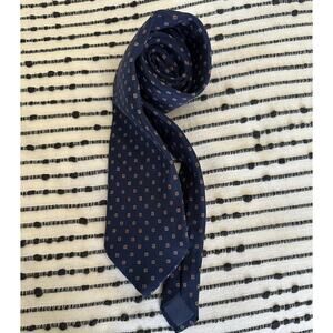 SAINT LAURENT | Vintage YSL Navy Blue Silk Crepe Tie